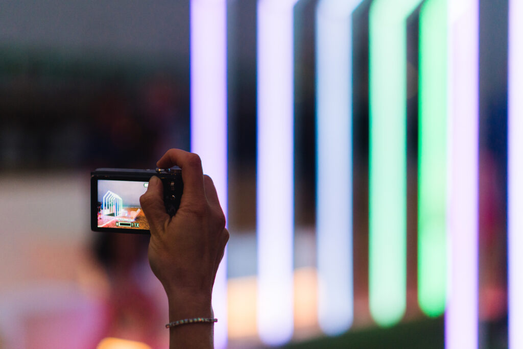 light art installation by Michael Grubb Studio at Arts by the Sea Festival in 2013