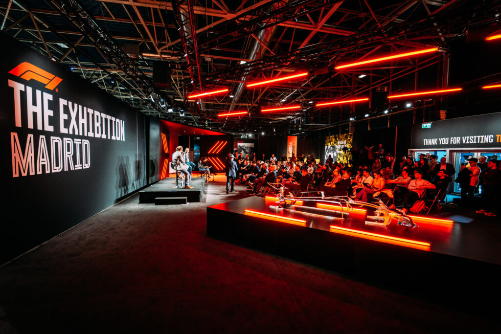 Immersive lighting design by Michael Grubb Studio brings the Formula 1® Exhibition to life, shaping each gallery’s atmosphere to enhance the drama, speed, and spectacle of the sport’s most defining moments.