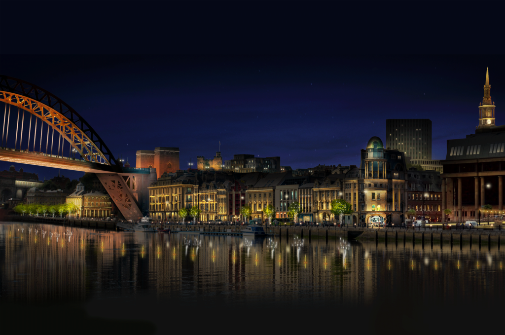 Newcastle Quayside lighting strategy by Michael Grubb Studio